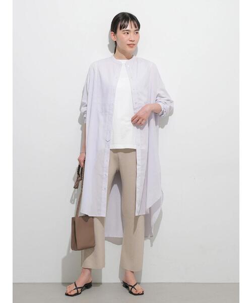 AMERICAN HOLIC(アメリカンホリック)の「スタンドカラーシアーシャツワンピース *●(シャツワンピース・レディース・オフホワイト/ストライプ/ラベンダー/アイボリー・FREE)」の18枚目の写真