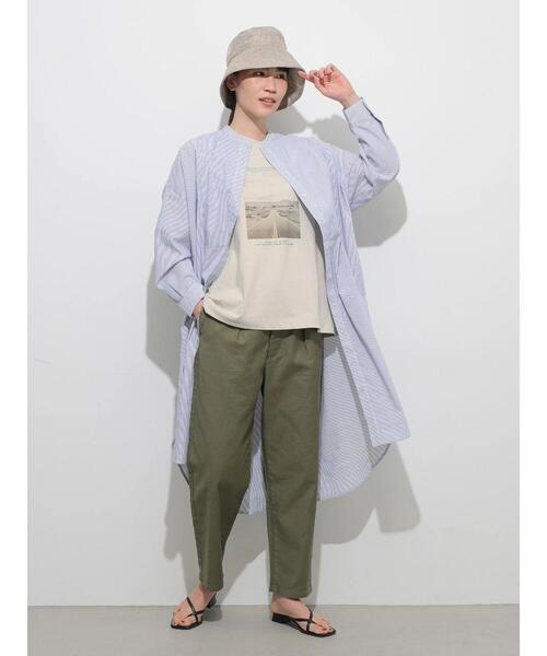 AMERICAN HOLIC(アメリカンホリック)の「スタンドカラーシアーシャツワンピース *●(シャツワンピース・レディース・オフホワイト/ストライプ/ラベンダー/アイボリー・FREE)」の21枚目の写真