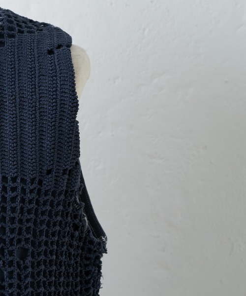 BEARDSLEY（ビアズリー）の「ヴィンテージレースタンク（Tシャツ/カットソー・レディース・ネイビー/ベージュ・FREE）」の20枚目の写真