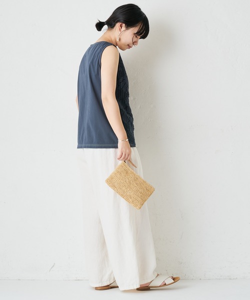 BEARDSLEY（ビアズリー）の「ヴィンテージレースタンク（Tシャツ/カットソー・レディース・ネイビー/ベージュ・FREE）」の8枚目の写真