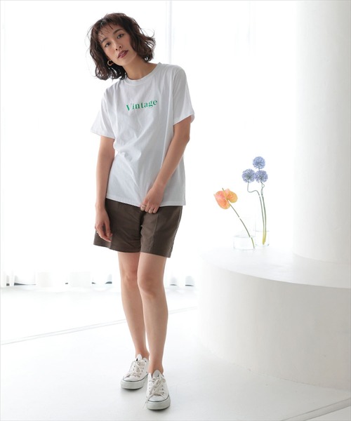 DONOBAN(ドノバン)の「VINTAGE TEE(Tシャツ/カットソー・レディース・チャコールグレー/杢グレー/ホワイト・F)」の17枚目の写真