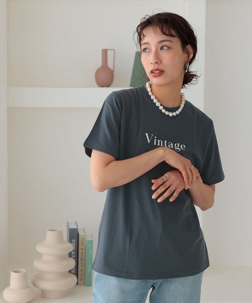 DONOBAN(ドノバン)の「VINTAGE TEE(Tシャツ/カットソー・レディース・チャコールグレー/杢グレー/ホワイト・F)」の18枚目の写真
