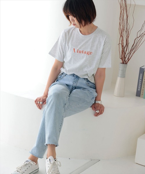 DONOBAN(ドノバン)の「VINTAGE TEE(Tシャツ/カットソー・レディース・チャコールグレー/杢グレー/ホワイト・F)」の21枚目の写真