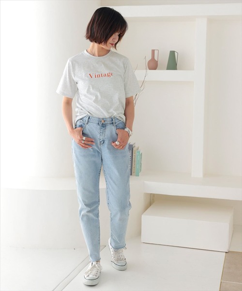 DONOBAN(ドノバン)の「VINTAGE TEE(Tシャツ/カットソー・レディース・チャコールグレー/杢グレー/ホワイト・F)」の22枚目の写真