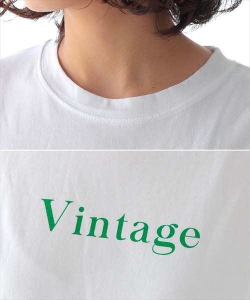 DONOBAN(ドノバン)の「VINTAGE TEE(Tシャツ/カットソー・レディース・チャコールグレー/杢グレー/ホワイト・F)」の7枚目の写真