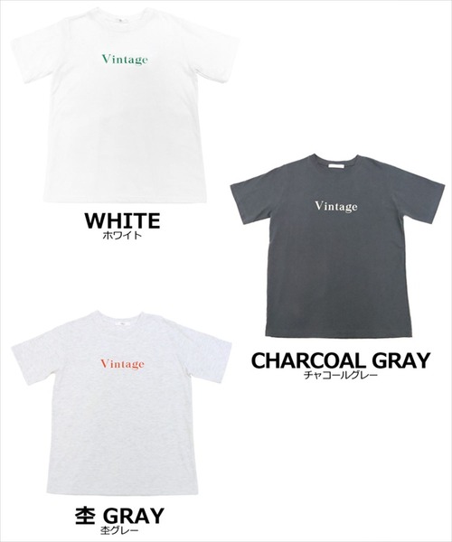 DONOBAN(ドノバン)の「VINTAGE TEE(Tシャツ/カットソー・レディース・チャコールグレー/杢グレー/ホワイト・F)」の9枚目の写真