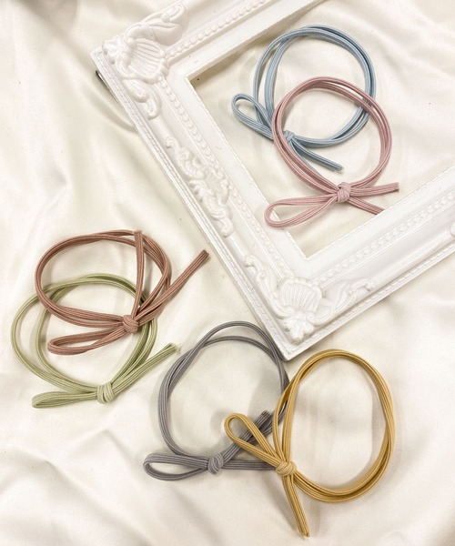 WEGO（ウィゴー）の「WEGO/【6点セット】リボン細ヘアゴム（ヘアゴム・レディース・その他1/その他2・FREE）」の2枚目の写真