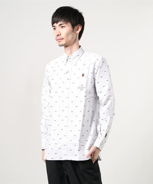 A BATHING APE（アベイシングエイプ）の「MR PATTERN OXFORD STRIPE BD SHIRT M（シャツ/ブラウス・メンズ・サックスブルー/グレー・LARGE/SMALL/MEDIUM/X-LARGE/XX-LARGE）」の11枚目の写真