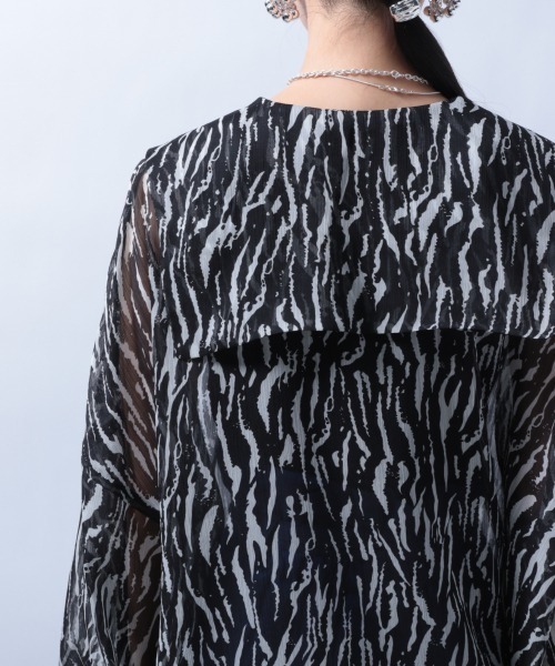 HARE(ハレ)の「ビッグカラーガラシアーシャツ(HARE)(シャツ/ブラウス・レディース・ブラック/オフホワイト/ブルー・FREE)」の18枚目の写真