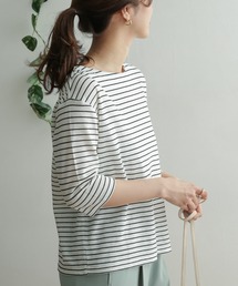 URBAN RESEARCH DOORS | コットンリネン畦ボーダーカットソー(Tシャツ/カットソー)