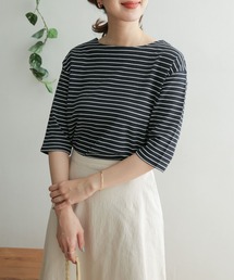 URBAN RESEARCH DOORS | コットンリネン畦ボーダーカットソー(Tシャツ/カットソー)