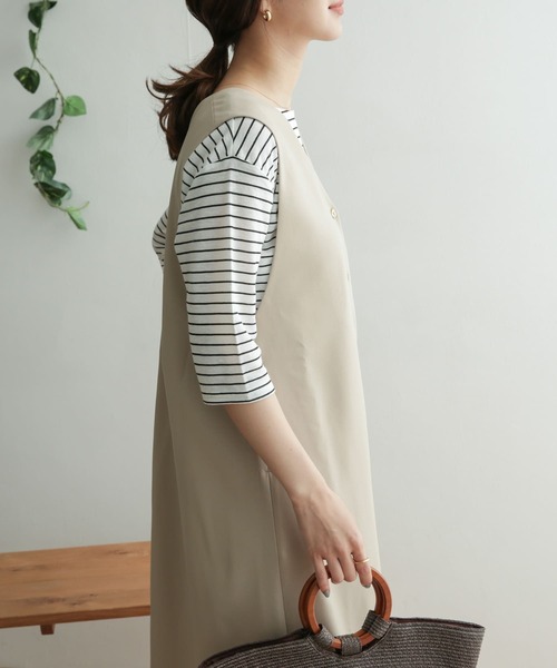 URBAN RESEARCH DOORS（アーバンリサーチドアーズ）の「コットンリネン畦ボーダーカットソー（Tシャツ/カットソー・レディース・ブルー系その他/ホワイト系その他・ONE）」の19枚目の写真