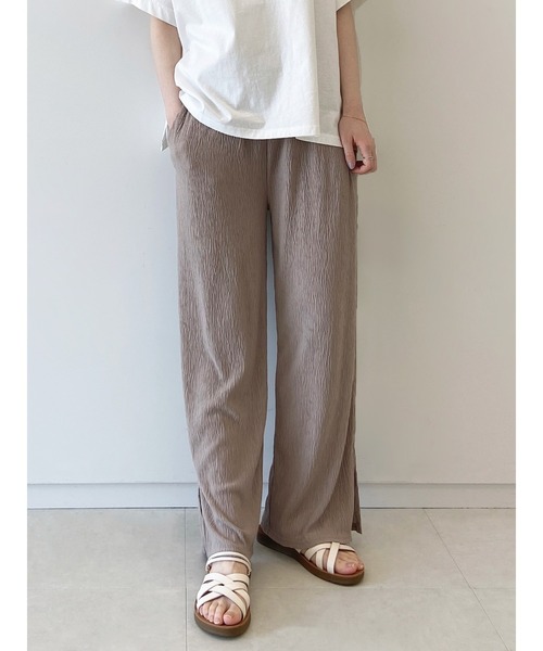 Samansa Mos2 blue(サマンサモスモスブルー)の「楊柳カットパンツ(その他パンツ・レディース・ブラック/グリーン/モカ・フリ-)」の3枚目の写真