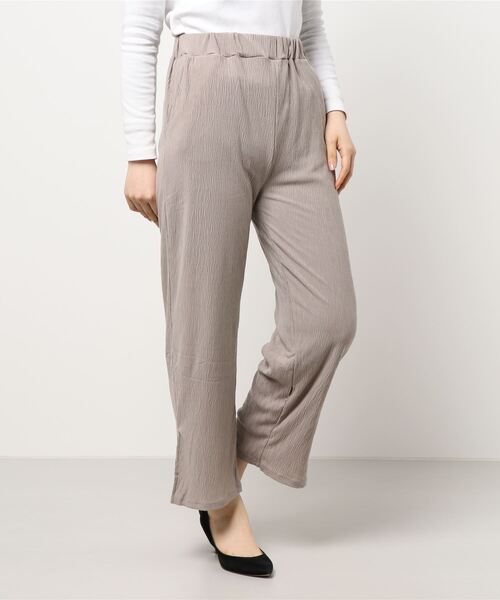 Samansa Mos2 blue(サマンサモスモスブルー)の「楊柳カットパンツ(その他パンツ・レディース・ブラック/グリーン/モカ・フリ-)」の6枚目の写真