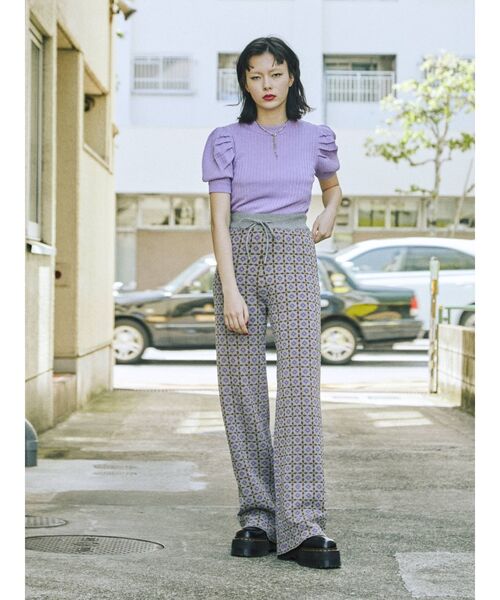 jouetie（ジュエティ）の「ジャガードニットパンツ（その他パンツ・レディース・グレー/ブラック/ピンク/ブラウン・MEDIUM）」の15枚目の写真