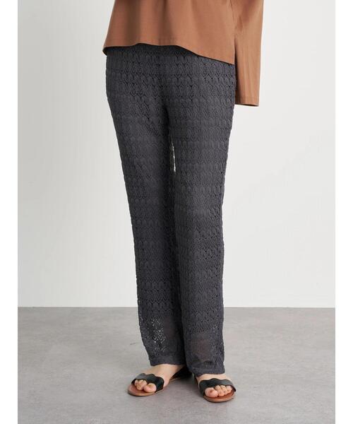 earth music&ecology（アースミュージックアンドエコロジー）の「レースパンツ ＊（その他パンツ・レディース・アイボリー/チャコールグレー/グレイッシュベージュ/ミント・FREE）」の6枚目の写真