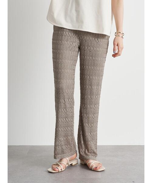 earth music&ecology（アースミュージックアンドエコロジー）の「レースパンツ ＊（その他パンツ・レディース・アイボリー/チャコールグレー/グレイッシュベージュ/ミント・FREE）」の7枚目の写真