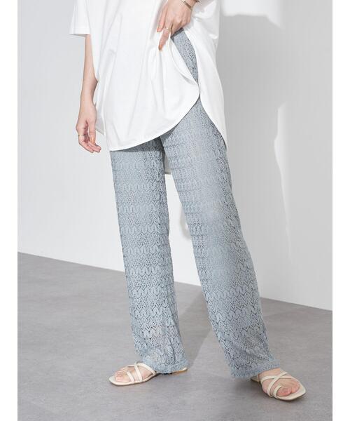 earth music&ecology（アースミュージックアンドエコロジー）の「レースパンツ ＊（その他パンツ・レディース・アイボリー/チャコールグレー/グレイッシュベージュ/ミント・FREE）」の10枚目の写真