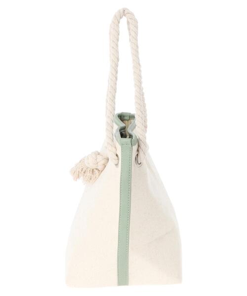 Green　Parks（グリーンパークス）の「・キャンバスバケツバッグ＊＊（トートバッグ・レディース・ブラック/ブラウン/グリーン/アイボリー・FREE）」の18枚目の写真