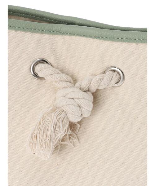 Green　Parks（グリーンパークス）の「・キャンバスバケツバッグ＊＊（トートバッグ・レディース・ブラック/ブラウン/グリーン/アイボリー・FREE）」の20枚目の写真