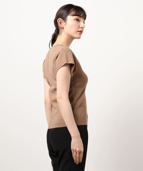 RIM.ARK(リムアーク)の「Basic summer knit tops(Tシャツ/カットソー・レディース・ホワイト/ブラック/ベージュ・38/36)」の13枚目の写真