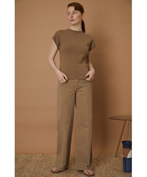 RIM.ARK(リムアーク)の「Basic summer knit tops(Tシャツ/カットソー・レディース・ホワイト/ブラック/ベージュ・38/36)」の4枚目の写真