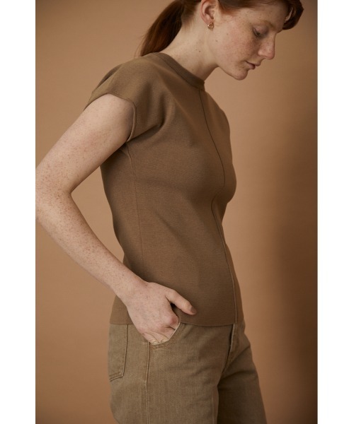 RIM.ARK(リムアーク)の「Basic summer knit tops(Tシャツ/カットソー・レディース・ホワイト/ブラック/ベージュ・38/36)」の8枚目の写真