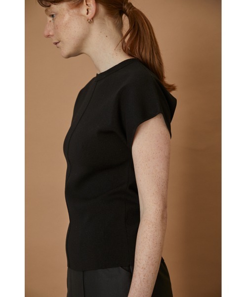 RIM.ARK(リムアーク)の「Basic summer knit tops(Tシャツ/カットソー・レディース・ホワイト/ブラック/ベージュ・38/36)」の5枚目の写真