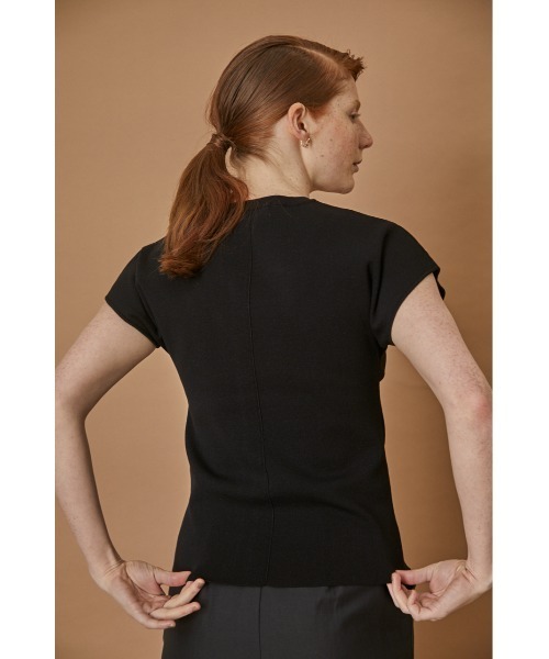 RIM.ARK(リムアーク)の「Basic summer knit tops(Tシャツ/カットソー・レディース・ホワイト/ブラック/ベージュ・38/36)」の12枚目の写真
