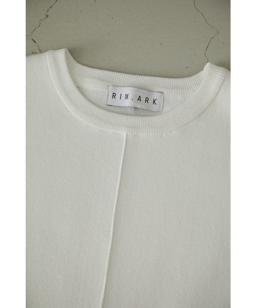 RIM.ARK(リムアーク)の「Basic summer knit tops(Tシャツ/カットソー・レディース・ホワイト/ブラック/ベージュ・38/36)」の6枚目の写真