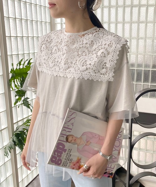 AS KNOW AS PINKY（アズノゥアズピンキー）の「セーラーフラワーカラー付け襟（付け襟・レディース・ブラック/オフホワイト・FREE）」の2枚目の写真