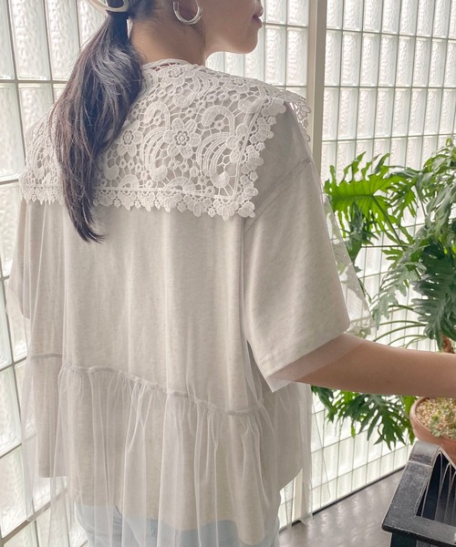 AS KNOW AS PINKY（アズノゥアズピンキー）の「セーラーフラワーカラー付け襟（付け襟・レディース・ブラック/オフホワイト・FREE）」の15枚目の写真