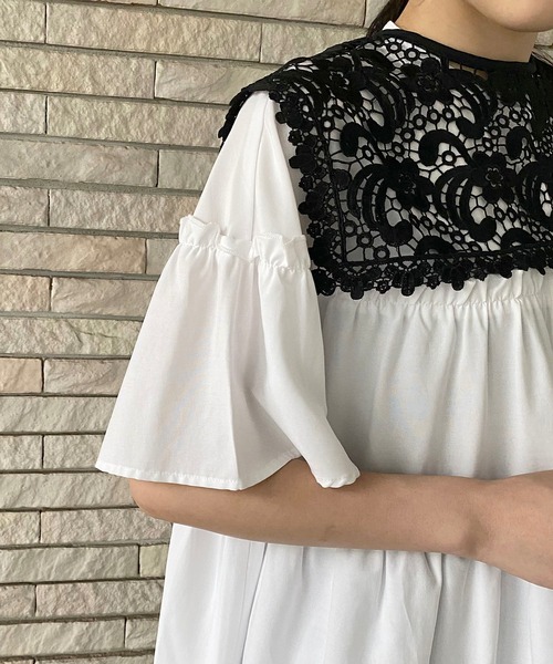 AS KNOW AS PINKY（アズノゥアズピンキー）の「セーラーフラワーカラー付け襟（付け襟・レディース・ブラック/オフホワイト・FREE）」の14枚目の写真