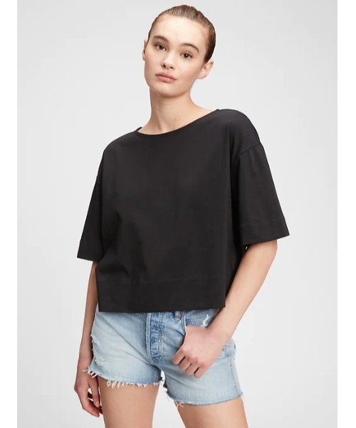 GAP(ギャップ)の「タイバックTシャツ(Tシャツ/カットソー・レディース・ホワイト/ブラック/ネイビー/その他・S/M/L/XL/XS/XXS)」の21枚目の写真