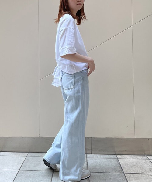 GAP(ギャップ)の「タイバックTシャツ(Tシャツ/カットソー・レディース・ホワイト/ブラック/ネイビー/その他・S/M/L/XL/XS/XXS)」の5枚目の写真