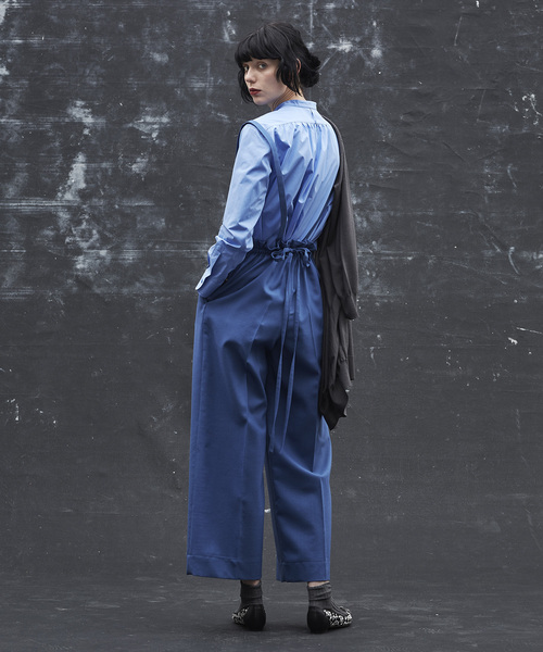 【お値下げ】Drawer ドゥロワー ガウン&パンツセット　ルームウェア Drawer(ドゥロワー) コットンツイルタックパンツスラックス6514