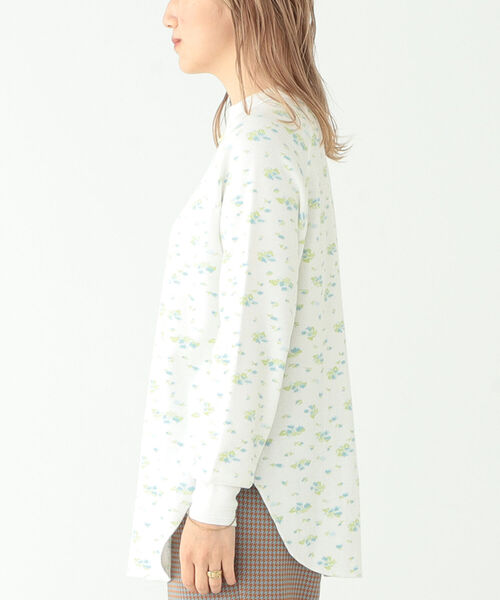 BEAMS BOY（ビームスボーイ）の「BEAMS BOY / フラワー ハニカム ロングスリーブ（Tシャツ/カットソー・レディース・オフホワイト/ミント・ONE SIZE）」の5枚目の写真
