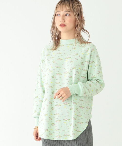 BEAMS BOY（ビームスボーイ）の「BEAMS BOY / フラワー ハニカム ロングスリーブ（Tシャツ/カットソー・レディース・オフホワイト/ミント・ONE SIZE）」の7枚目の写真