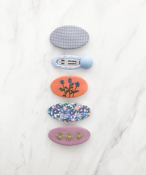 刺繍プリントヘアピンセット(KIDS)(ヘアピン)|frangipani(フランジュパニ)のファッション通販 - ZOZOTOWN 刺繍プリントヘアピンセット(KIDS)(ヘアピン)|frangipani(フランジュパニ)のファッション通販 - ZOZOTOWN
