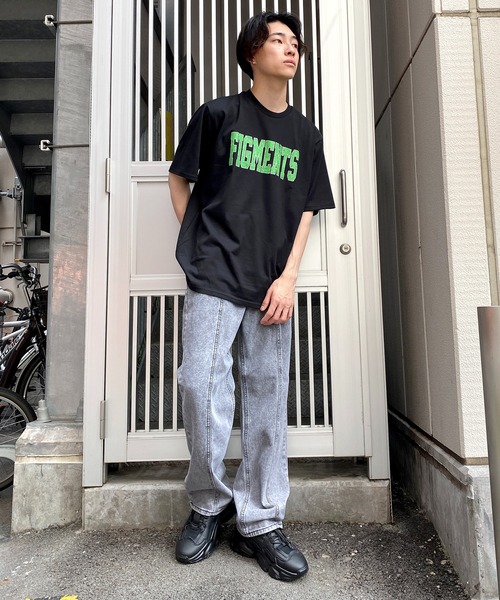 Figments（フィグメンツ）の「FIGMENTSロゴT（Tシャツ/カットソー・レディース・ブラック/グレー・SMALL/MEDIUM）」の6枚目の写真