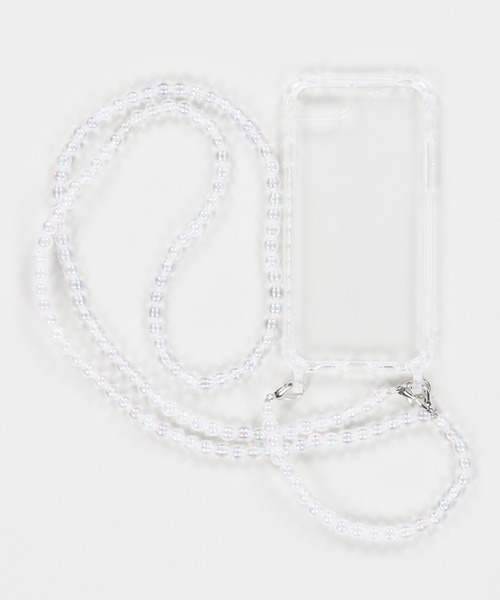 SPINNS（スピンズ）の「【ショルダー付】ビーズチェーンクリアモバイルケース（スマホケース/カバー・レディース・A/B・7/8/12/X/11/13）」の4枚目の写真