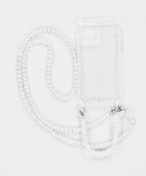 SPINNS（スピンズ）の「【ショルダー付】ビーズチェーンクリアモバイルケース（スマホケース/カバー・レディース・A/B・7/8/12/X/11/13）」の5枚目の写真