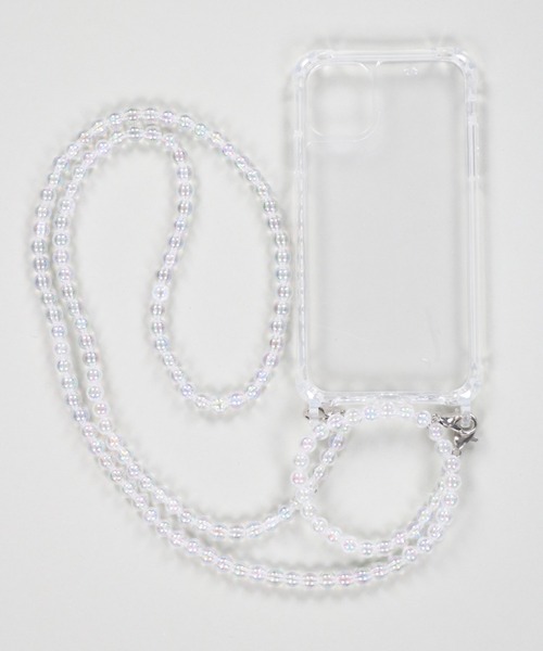 SPINNS（スピンズ）の「【ショルダー付】ビーズチェーンクリアモバイルケース（スマホケース/カバー・レディース・A/B・7/8/12/X/11/13）」の6枚目の写真