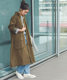 BEAMS BOY | Barbour × BEAMS BOY / 別注 Balvenie Long Jacket(ステンカラーコート)
