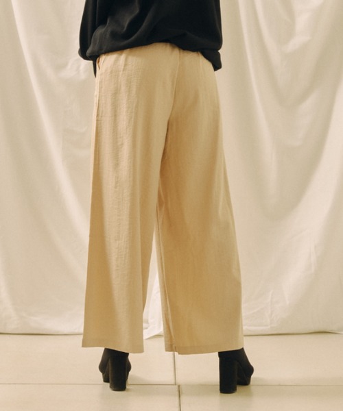Chez toi（シェトワ）の「サイドパイピングベイカーワイドパンツ（その他パンツ・レディース・カーキ/オレンジ/グレイッシュベージュ・FREE）」の9枚目の写真