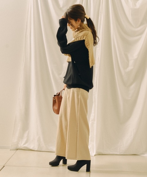 Chez toi（シェトワ）の「サイドパイピングベイカーワイドパンツ（その他パンツ・レディース・カーキ/オレンジ/グレイッシュベージュ・FREE）」の18枚目の写真