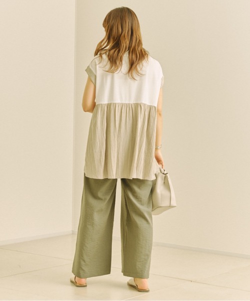 Chez toi（シェトワ）の「サイドパイピングベイカーワイドパンツ（その他パンツ・レディース・カーキ/オレンジ/グレイッシュベージュ・FREE）」の22枚目の写真