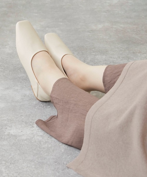 menue（メヌエ）の「スクエアトゥバブーシュ（パンプス・レディース・アイボリー/ブラック/ブラウン・XS/S/M/L/LL/3L）」の17枚目の写真