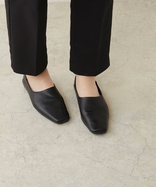 menue（メヌエ）の「スクエアトゥバブーシュ（パンプス・レディース・アイボリー/ブラック/ブラウン・XS/S/M/L/LL/3L）」の21枚目の写真