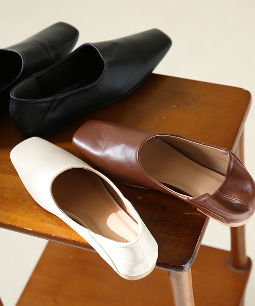 menue（メヌエ）の「スクエアトゥバブーシュ（パンプス・レディース・アイボリー/ブラック/ブラウン・XS/S/M/L/LL/3L）」の16枚目の写真